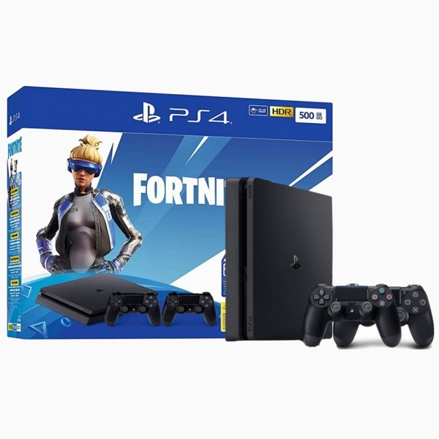 Главное изображение Sony PlayStation 4 Slim 500GB, черная (CUH-2216A) + Fortnite + Dualshock 4 <small>()</small>