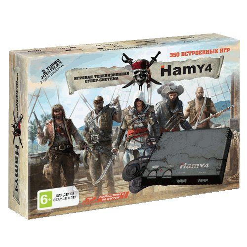 Главное изображение Игровая приставка 8 bit - 16 bit Hamy 4 (350 встроенных игр) Assassin Creed Black <small>(Retro)</small>
