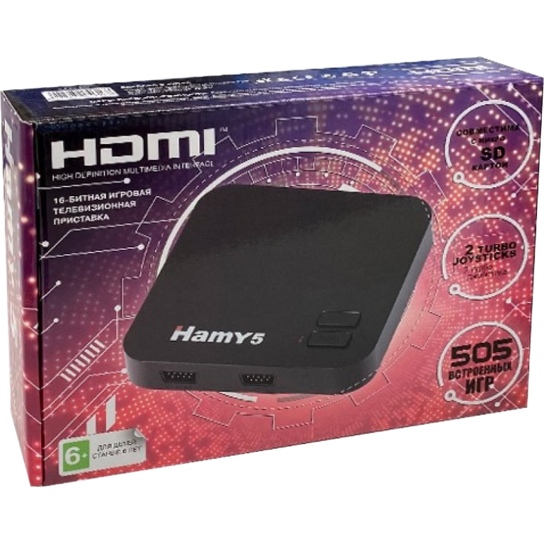Главное изображение Игровая приставка Hamy 5 Black (505 игр) HDMI <small>(Retro)</small>