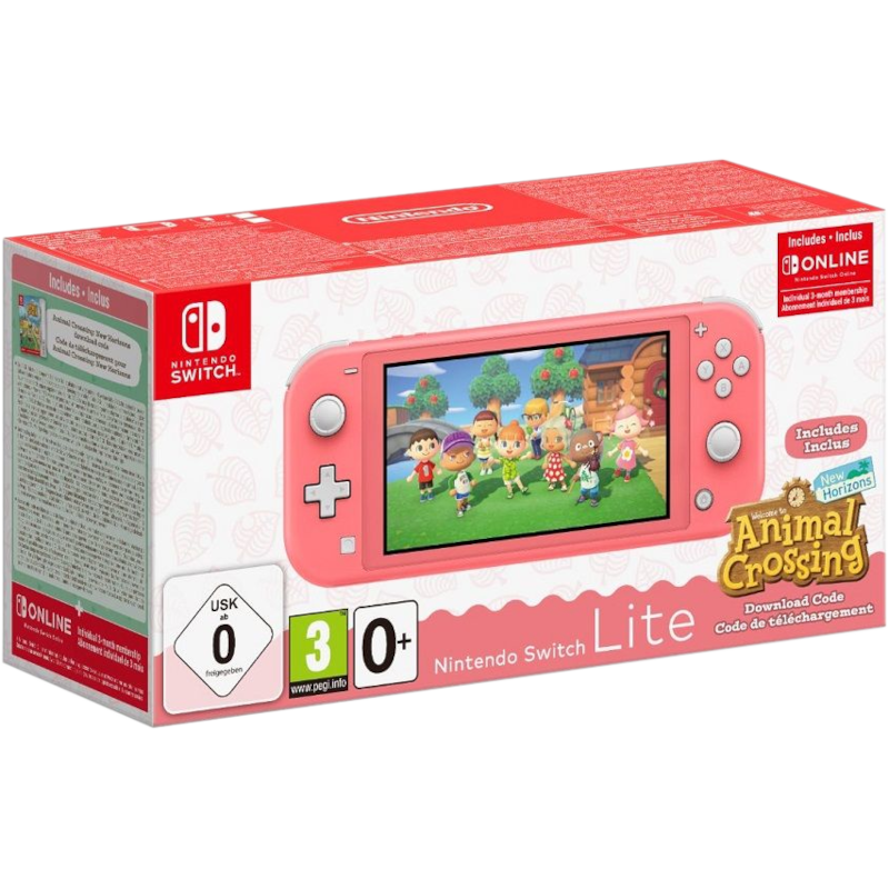 Главное изображение Nintendo Switch Lite (кораллово-розовый) + код загрузки Animal Crossing: New Horizons <small>(Switch)</small>
