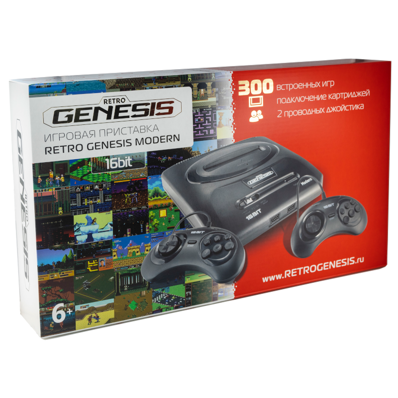 Главное изображение Приставка 16 bit Retro Genesis Modern + 300 игр + 2 джойстика <small>(Retro)</small>