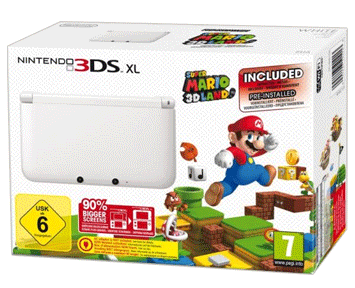 Главное изображение Nintendo 3DS XL HW White /белая/ (РОСТЕСТ) + Super Mario 3D Land <small>(3ds)</small>