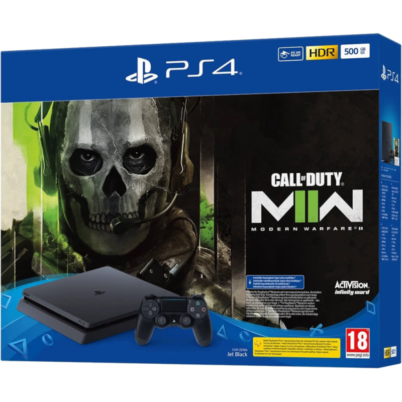 Главное изображение Sony PlayStation 4 Slim 500GB, черная (CUH-2216A) + Call of Duty: Modern Warfare II <small>(Ps4)</small>