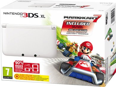 Главное изображение Nintendo 3DS XL HW White /белая/ (РОСТЕСТ) + Mario Kart 7 <small>(3ds)</small>