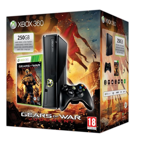 Главное изображение Microsoft Xbox 360 Slim 250Гб + игра Gears of War Judgment, рус <small>(Xbox360)</small>