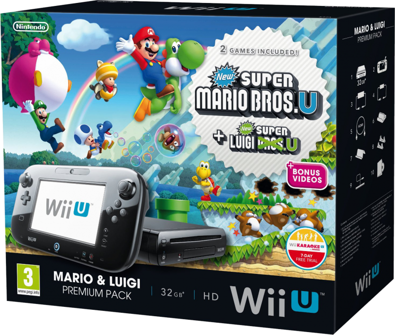 Главное изображение Nintendo Wii U Premium Pack + Mario & Luigi Pack (РОСТЕСТ) <small>(Wii)</small>
