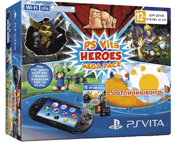 Главное изображение Sony PlayStation Vita Slim (PS Vita Model 2016) (РОСТЕСТ) + карта 8GB + промокод Heroes MegaPack <small>(Psvita)</small>