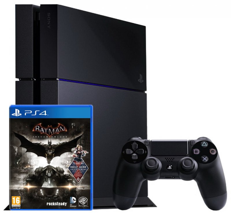 Главное изображение Sony PlayStation 4 500Гб РОСТЕСТ, черная (PS4 RUS) + Batman: Рыцарь Аркхема <small>(Ps4)</small>