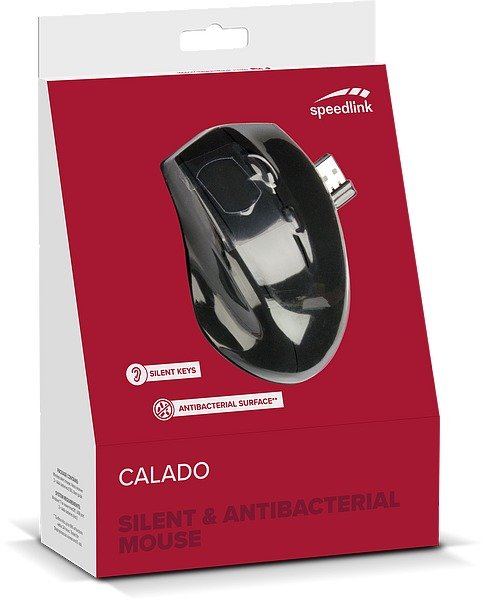 Главное изображение Speedlink Мышь беспроводная Calado Silent & Antibacterial Mouse USB rubber-black (SL-630009-RRBK) для Pc