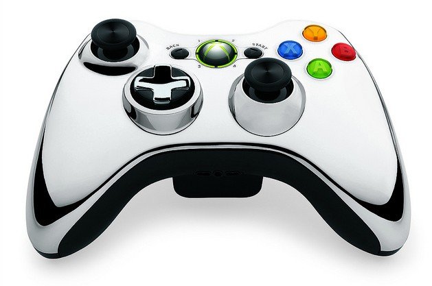 Главное изображение Хромированный беспроводной геймпад для Xbox 360 (43G-00020), серебряный (Б/У) для Xbox360