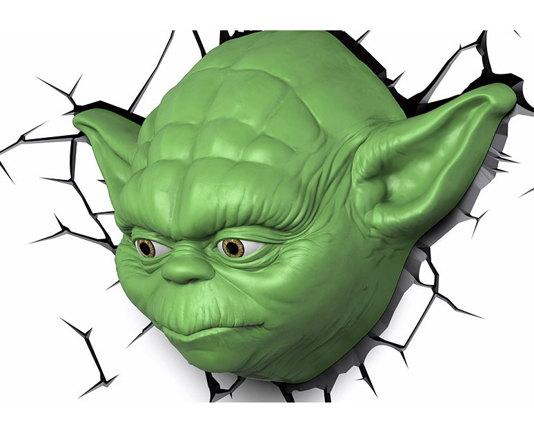 Декоративный LED светильник 3D-Light-FX (3D Star Wars - Yoda)