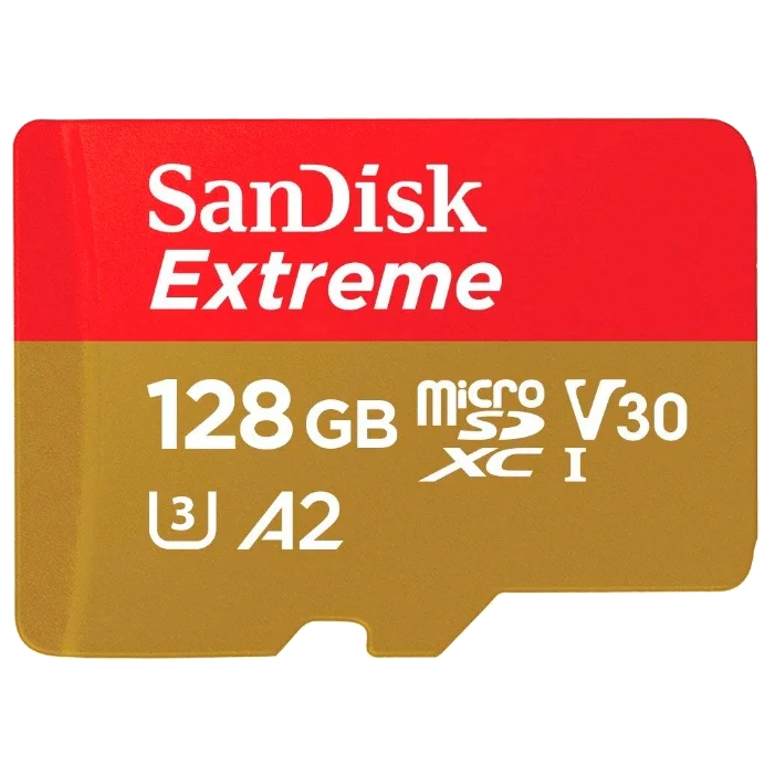 Карта памяти MicroSD 128GB SanDisk Class 10 Extreme (R/W 160/90 MB/s) + SD адаптер