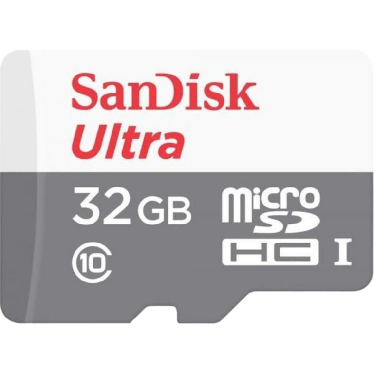 Карта памяти MicroSD 32GB SanDisk Class 10 Ultra Light UHS-I (100 Mb/s) + SD адаптер