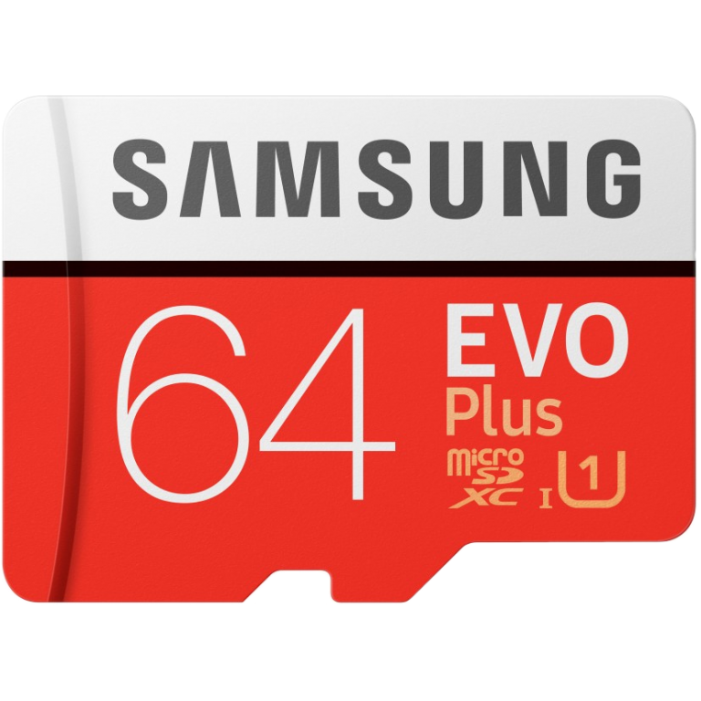 Карта памяти MicroSD 64GB Samsung Class 10 Evo Plus U1 (R/W 100/20 MB/s) + SD адаптер