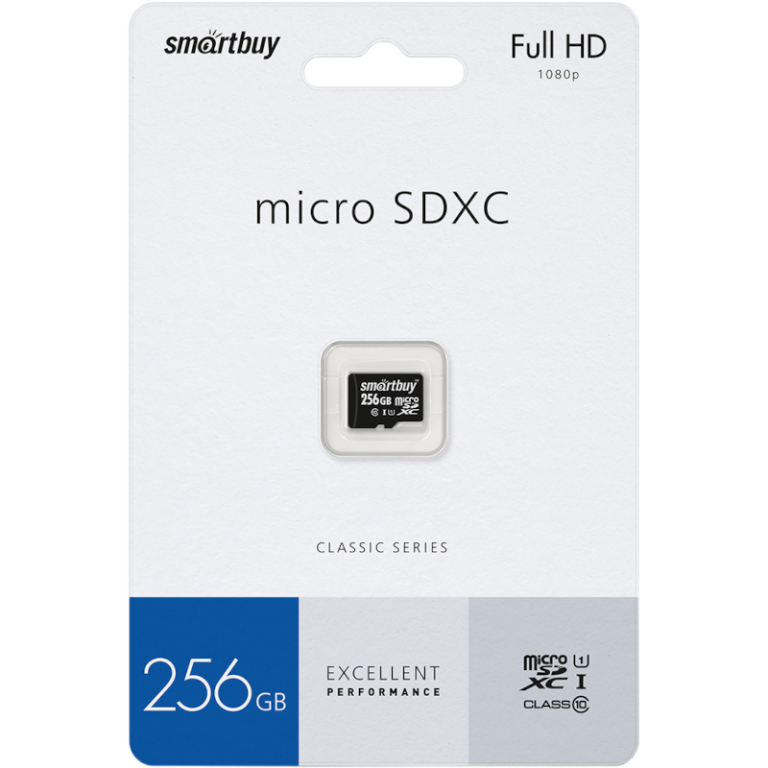 Карта памяти MicroSDXC 256GB Smart Buy Classic Series UHS-I (67/90 Mb/s)
