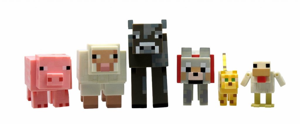 Фигурка Minecraft Overworld Animal Mobs (6 животных)