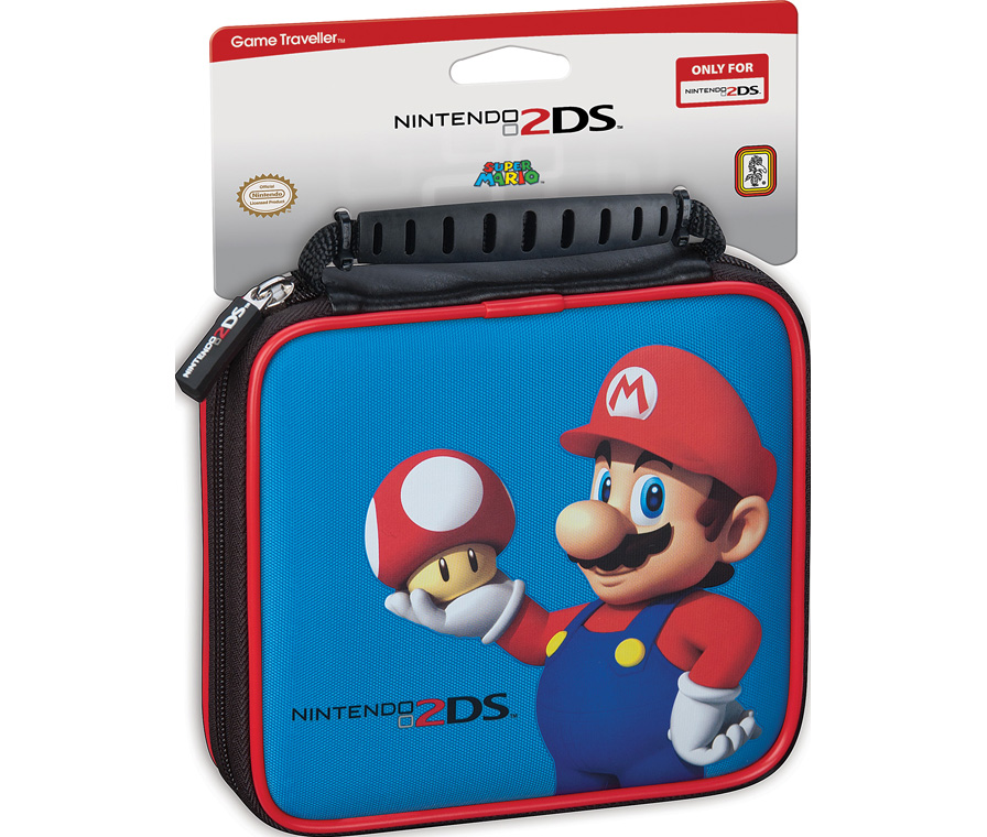 Чехол синий для Nintendo 2DS (Марио Гриб)