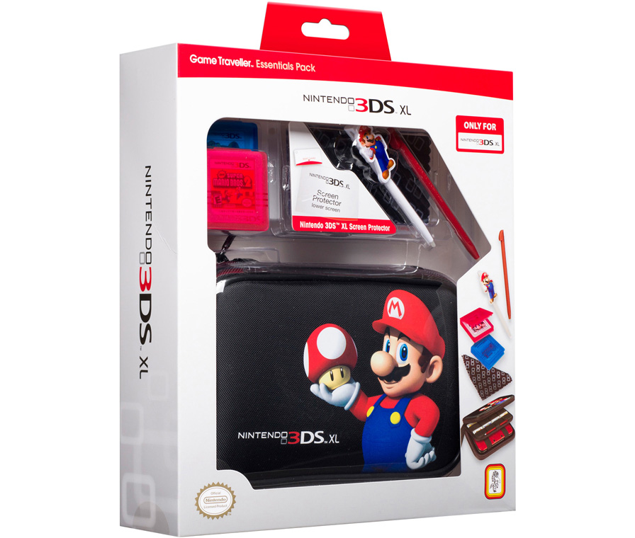 Набор для Nintendo 3DS XL / New 3DS / New 3DS XL (Марио + гриб / черный)