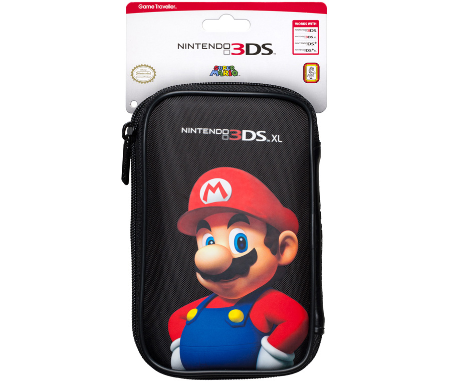 Чехол черный для Nintendo 3DS / 3DS XL / New 3DS XL (Марио)