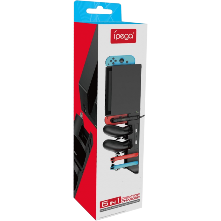 Зарядная станция для Nintendo Switch, iPega Desktop Charger 6 in 1 (PG-9187)