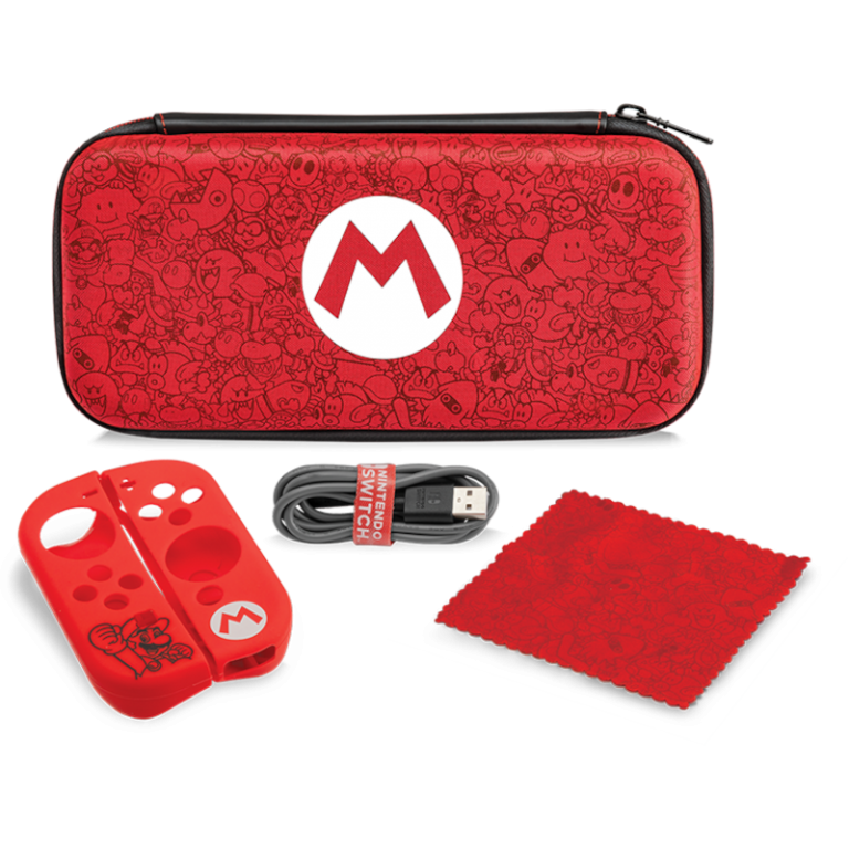 Чехол и набор аксессуаров для Nintendo Switch, Starter Kit - Mario Remix Edition