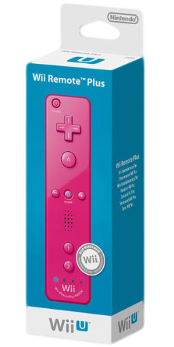 Nintendo Wii U Remote Plus + чехол, розовый