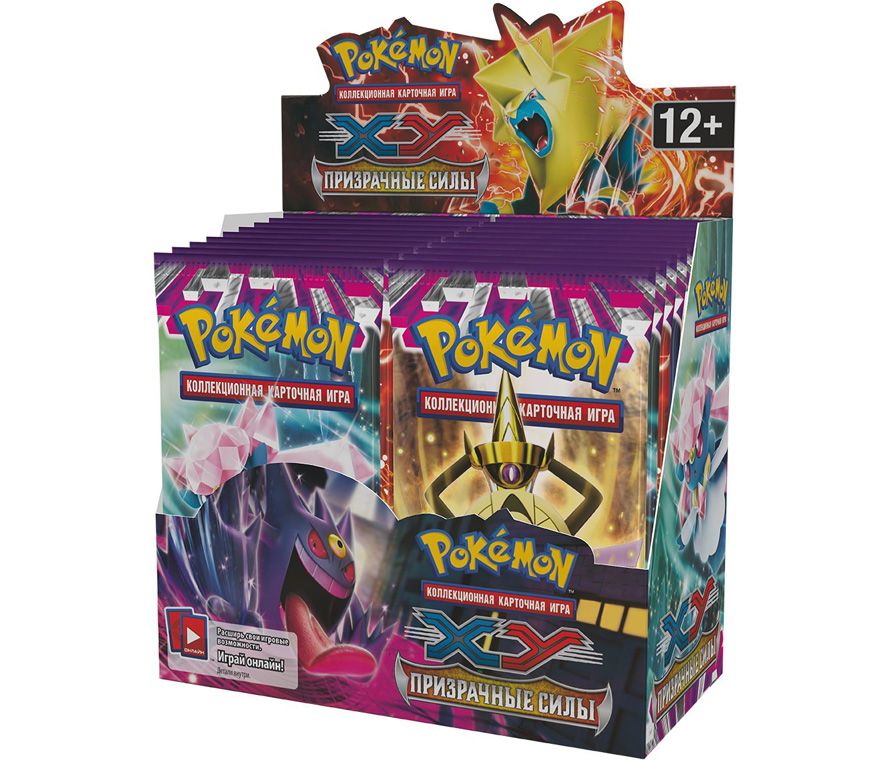 Коллекционная карточная игра Pokémon XY. Двойной блистер “Призрачные Силы' 36 бустеров по 10 карт
