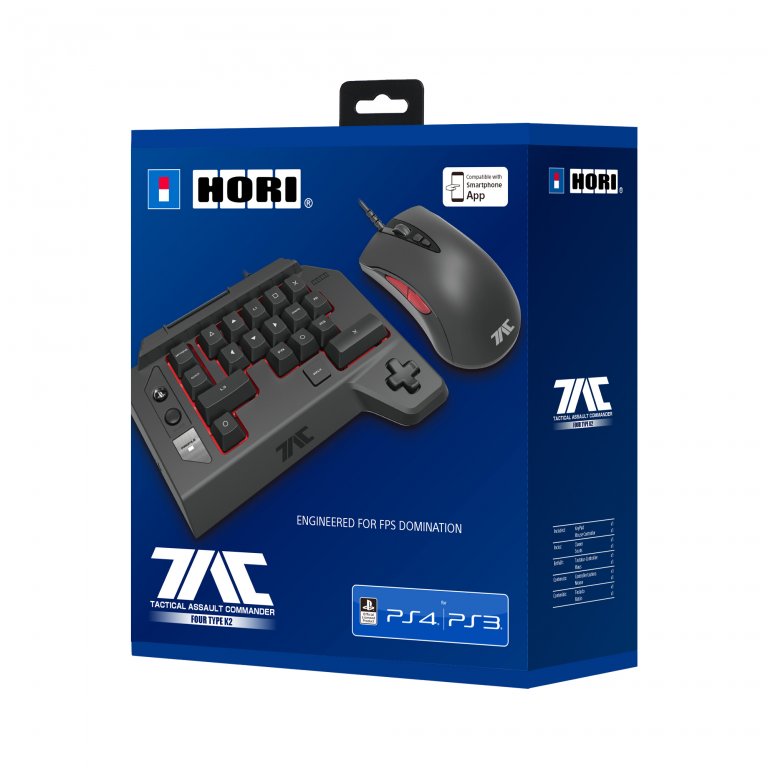 PS 4 Игровая мышь и Кейпад Hori T.A.C. FOUR TYPE K2 (PS4-124E) (Б/У)