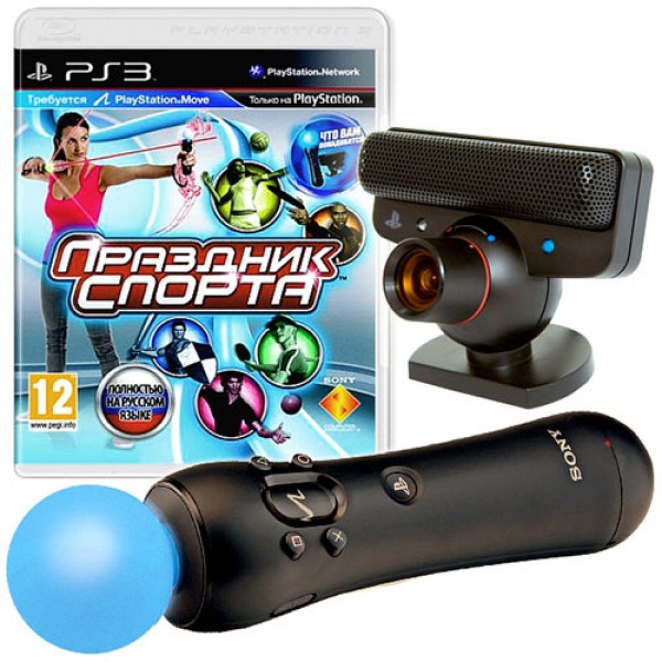 PS Move: Starter Pack (Камера PS Eye + Контроллер движений PS Move + Праздник Спорта)