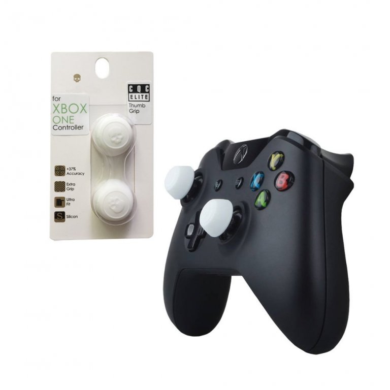 Накладки на стики PS4 CQC Elite Skull & Co. White (5.5 мм)