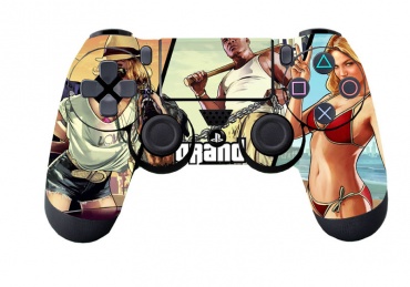 Наклейка виниловая для геймпада Dualshock 4 (GTA 1)