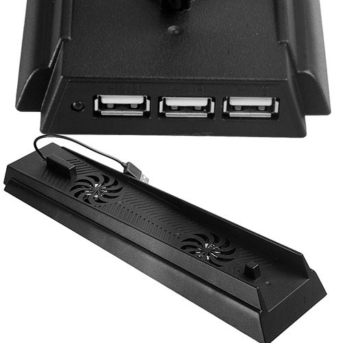 Вертикальная подставка PS4 Stand Charging + 3 USB порта + охлаждение