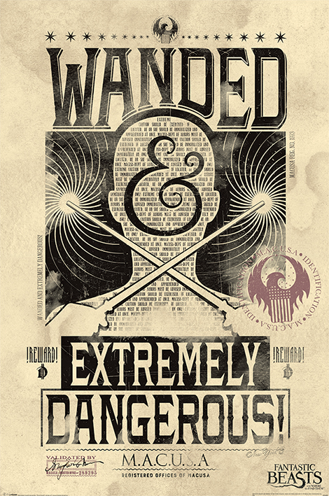 Постер Pyramid Maxi Poster: Fantastic Beasts (Extremely Dangerous)