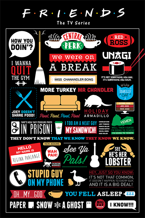 Постер Pyramid Maxi Poster: Friends (Infographic)
