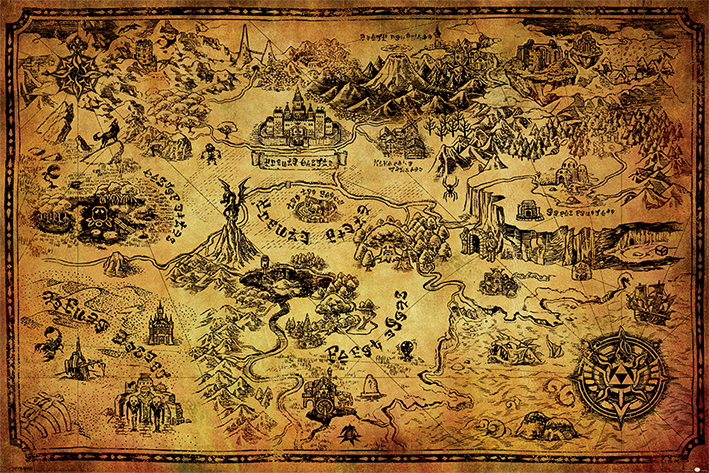 Постер Pyramid Maxi Poster: The Legend Of Zelda (Hyrule Map)