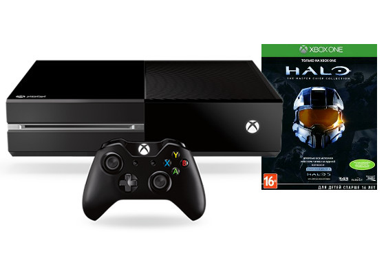 Microsoft Xbox One 500Гб (без Кинекта) (РОСТЕСТ) + игра Halo: The Master Chief Collection (русские субтитры)