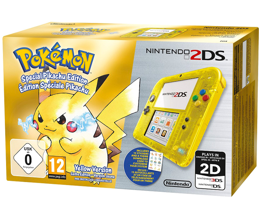 Nintendo 2DS (прозрачный желтый) + Pokémon Yellow Ограниченное издание (РОСТЕСТ)