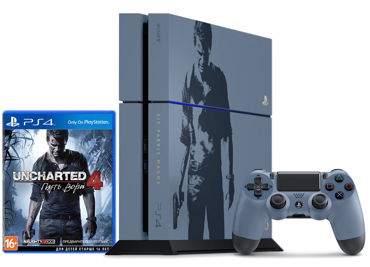 Sony PlayStation 4 1TB Uncharted 4 Limited Edition (CUH-1208B) РОСТЕСТ