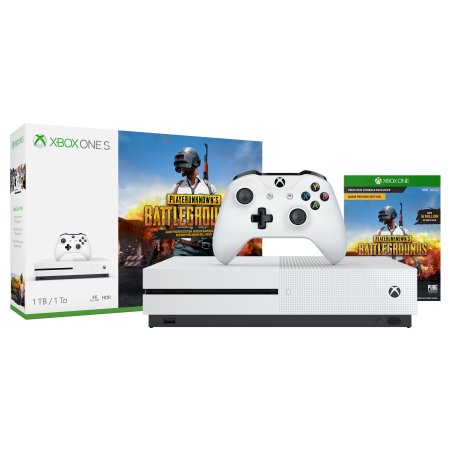 Microsoft Xbox One S 1TB, белый + PlayerUnknown's Battlegrounds (код на скачивание)