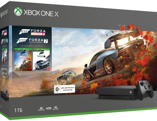 Microsoft Xbox One X 1TB (РОСТЕСТ) + Forza Horizon 4 + Forza Motorsport 7