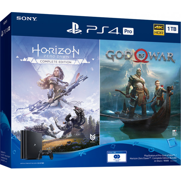 Sony PlayStation 4 Pro 1TB (CUH-7216B) + Horizon Zero Dawn: Complete Edition + God of War