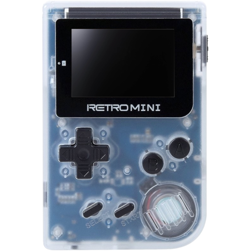 Портативная игровая приставка Retro Mini + 40 встроенных игр, прозрачная