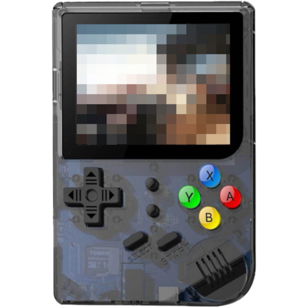 Портативная игровая приставка RG99 (MJKJ), 169 встроенных игр, (прозрачно-чёрная)