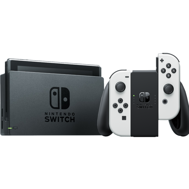 Nintendo Switch (HAC-001), серый с белыми Joy-Con (Б/У)