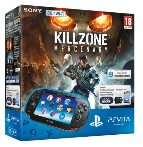 Sony PlayStation Vita 3G / Wi-Fi Black Rus (PS Vita Model 1008) + PSN код активации Killzone Наёмник + Карта памяти 8 Гб
