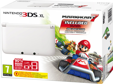 Nintendo 3DS XL HW White /белая/ (РОСТЕСТ) + Mario Kart 7