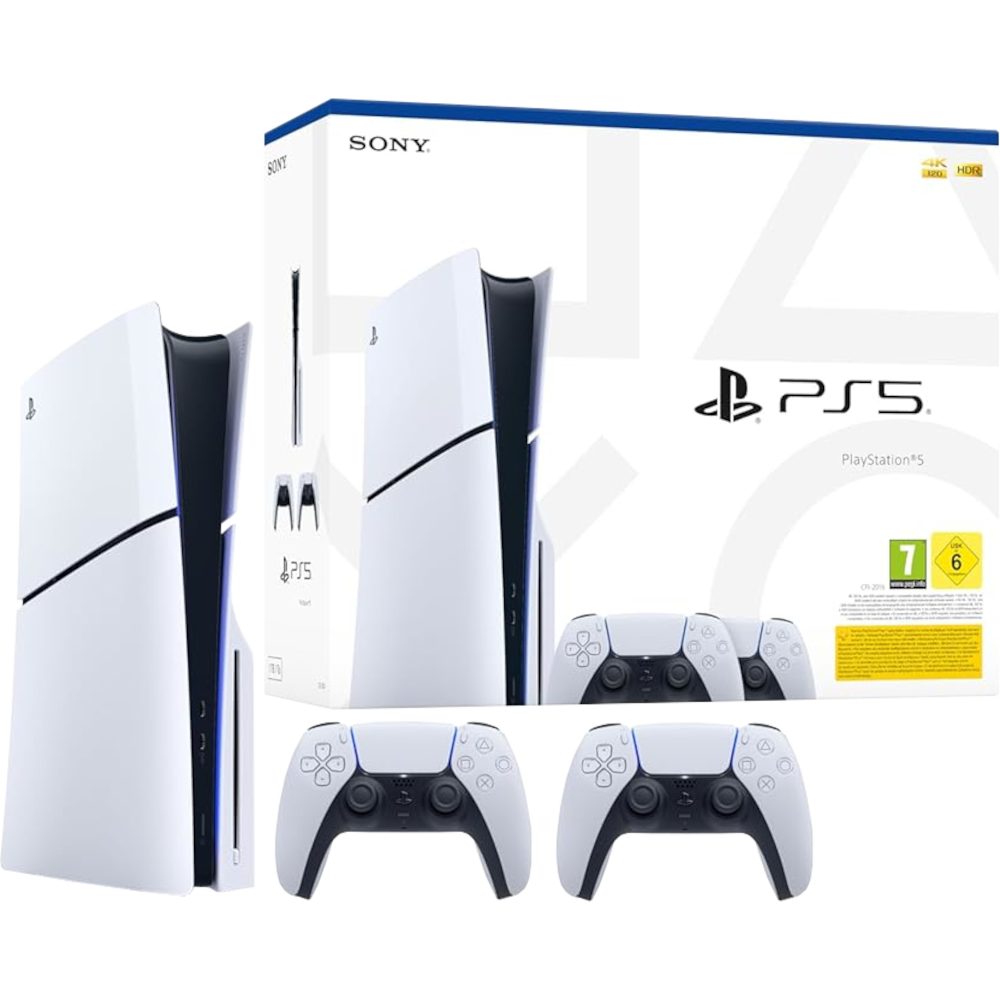 Игровая приставка Sony PlayStation 5 Slim CFI-21XXA (с дисководом) (2 геймпада)