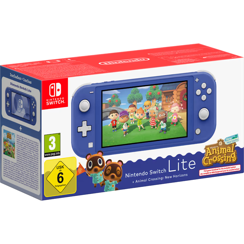 Nintendo Switch Lite (синий) + код загрузки Animal Crossing: New Horizons
