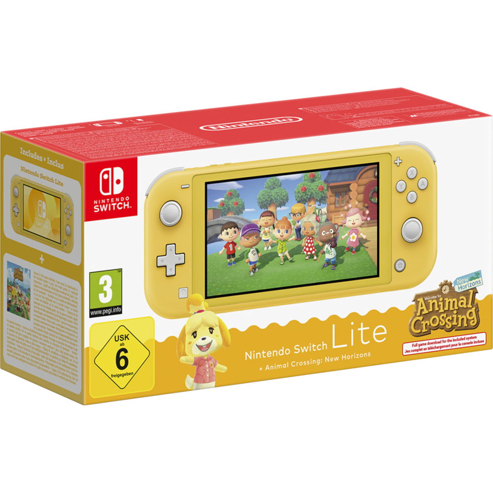 Nintendo Switch Lite (жёлтый) + код загрузки Animal Crossing: New Horizons