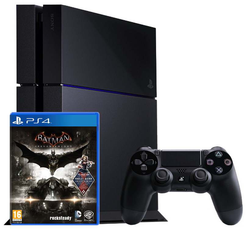 Sony PlayStation 4 500Гб РОСТЕСТ, черная (PS4 RUS) + Batman: Рыцарь Аркхема
